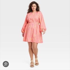 Universal Thread Pink Floral Cut Out Dress XL